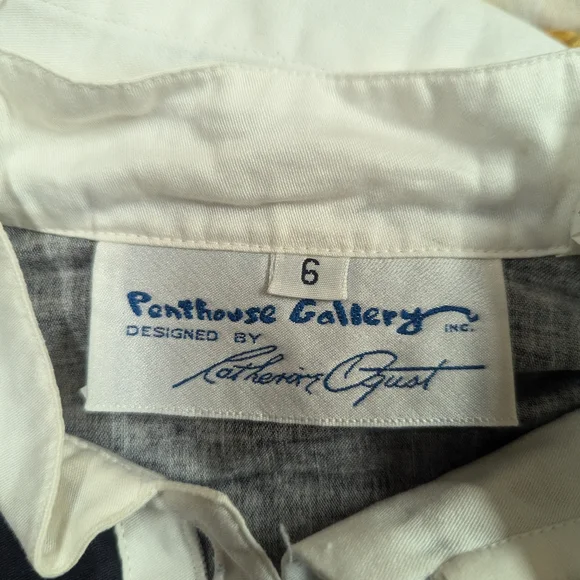 Vintage 70's Catherine Ogust for Penthouse Gallery Geo Color dress - Picture 7 of 11